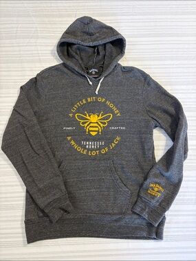 Jack Daniels Gray Hoodie with Yellow Tennessee Honey Graphic